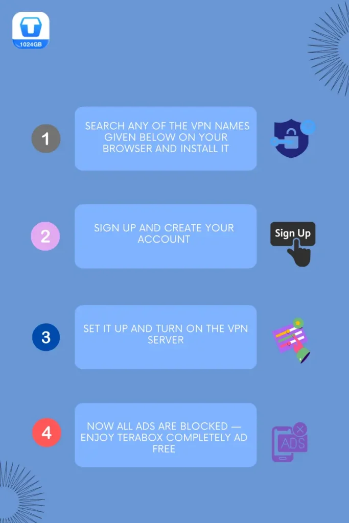 Steps to removed ads in terabox